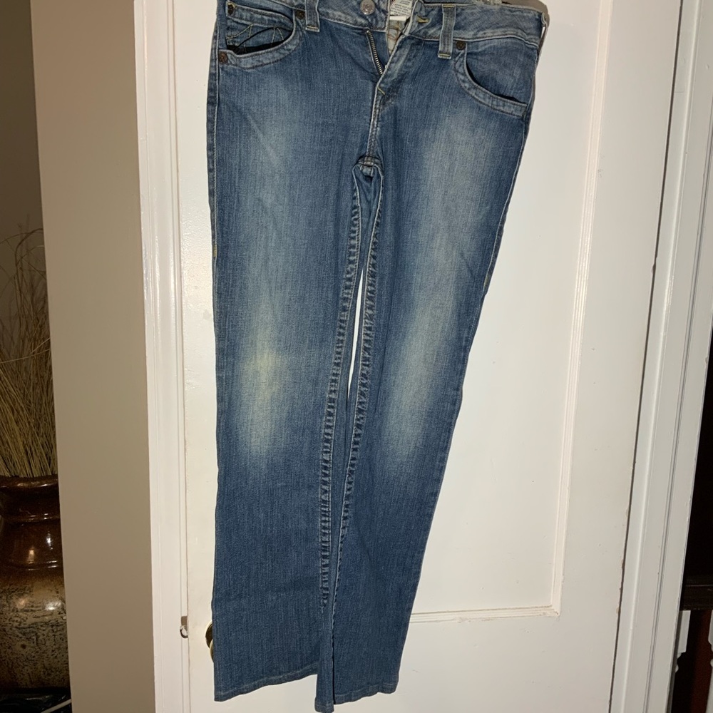 True Religion medium wash denim stretch jean